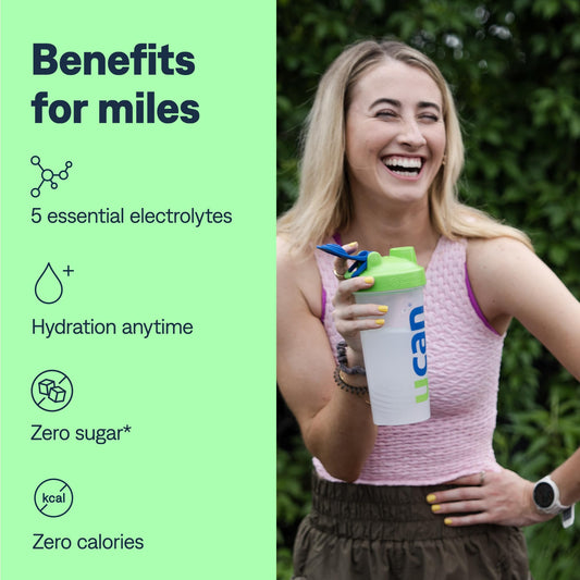 UCAN Hydrate pineapple bottle ready for workouts and on-the-go hydration.