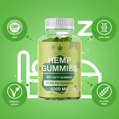 Uhealthfri Omega-3-6-9 gummies deliver hemp extract in a tasty bite.