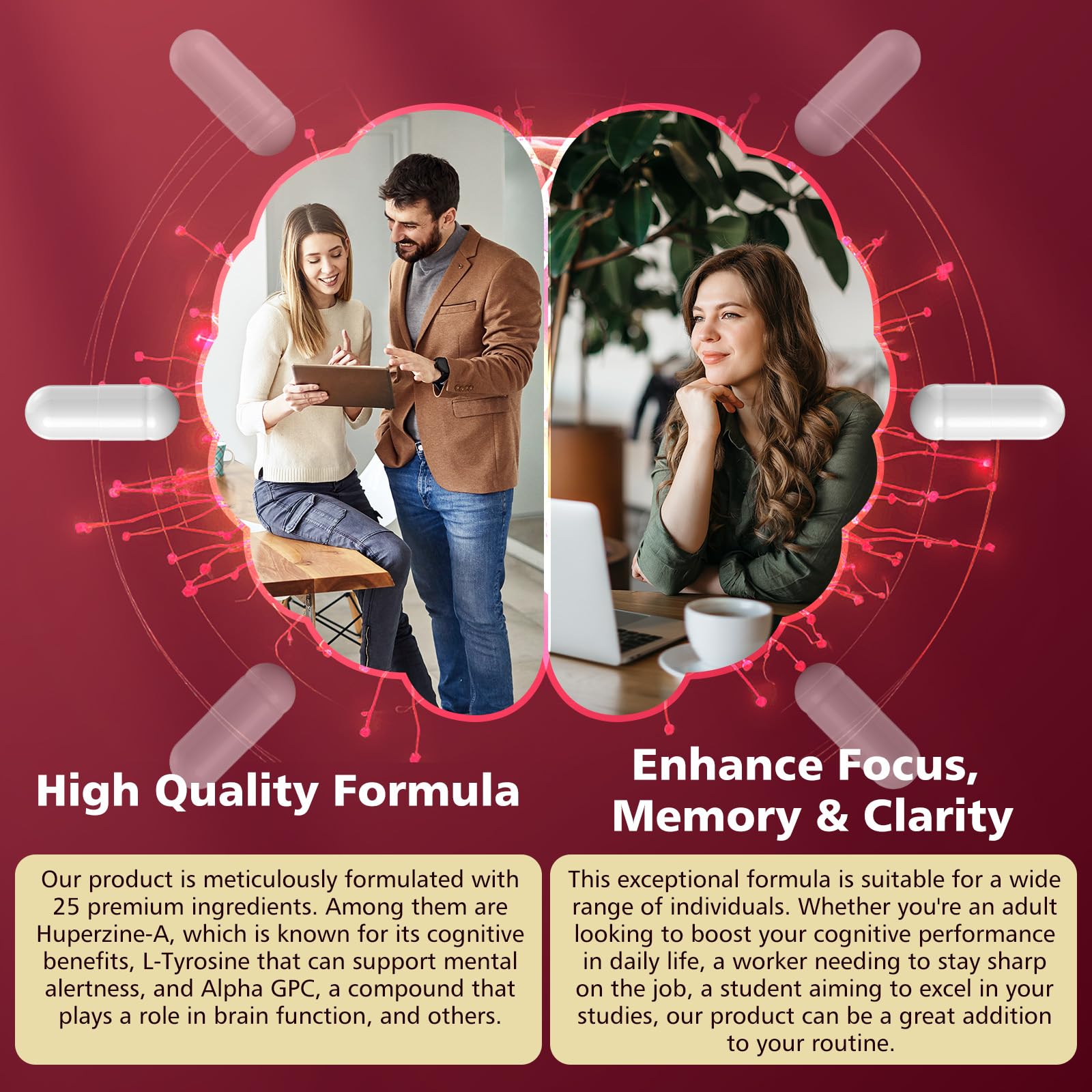 Ingredients list on UIMISX packaging shows B6, B12, and phosphatidylserine.
