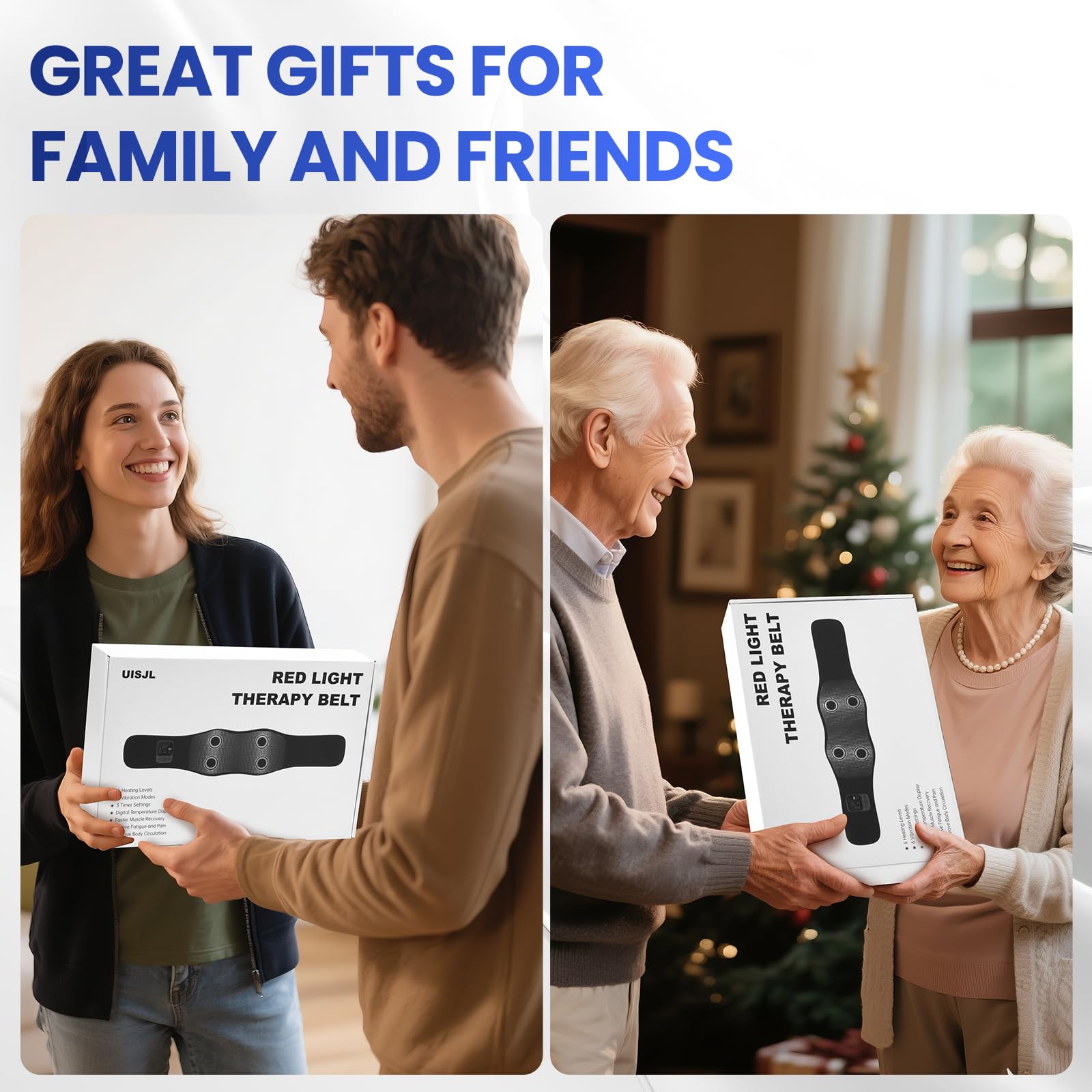 UISJL gift-ready packaging for the back massager, ideal for gifting