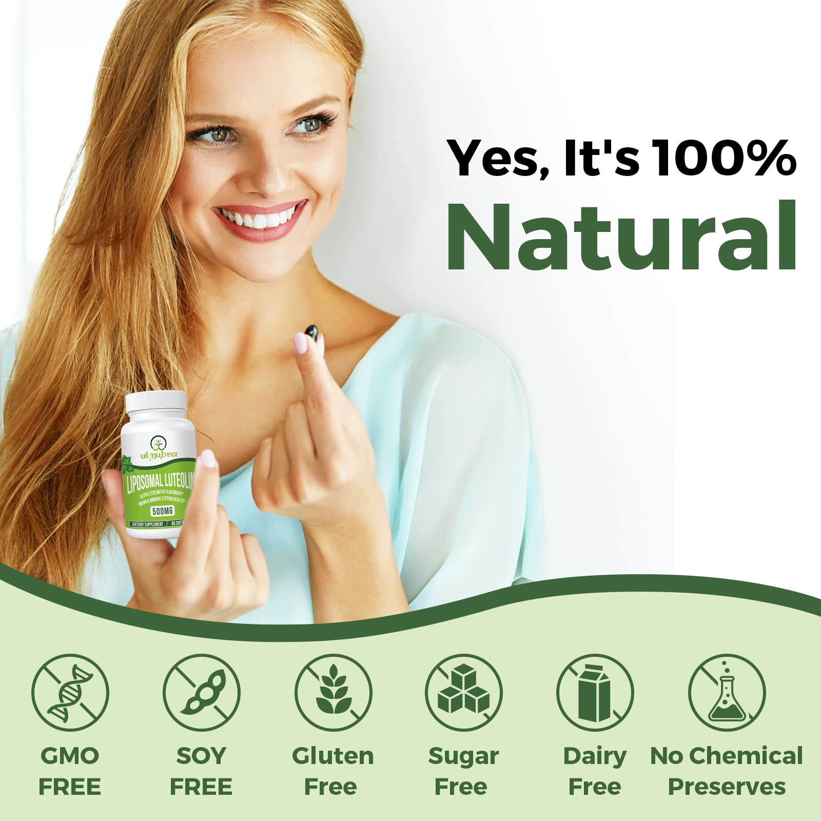 Ulmubra luteolin antioxidant properties in liposomal delivery.