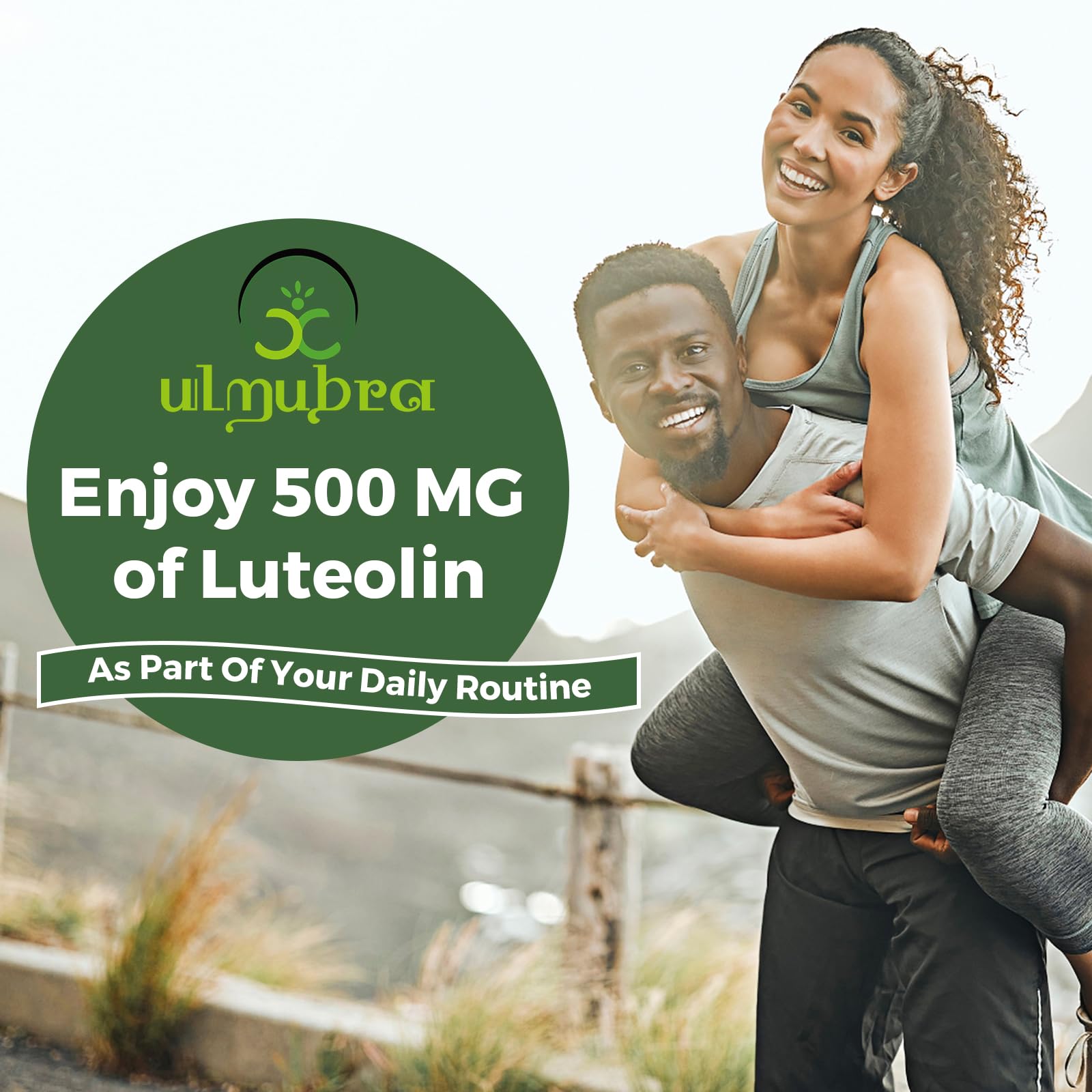USA-made Ulmubra liposomal luteolin bottle.