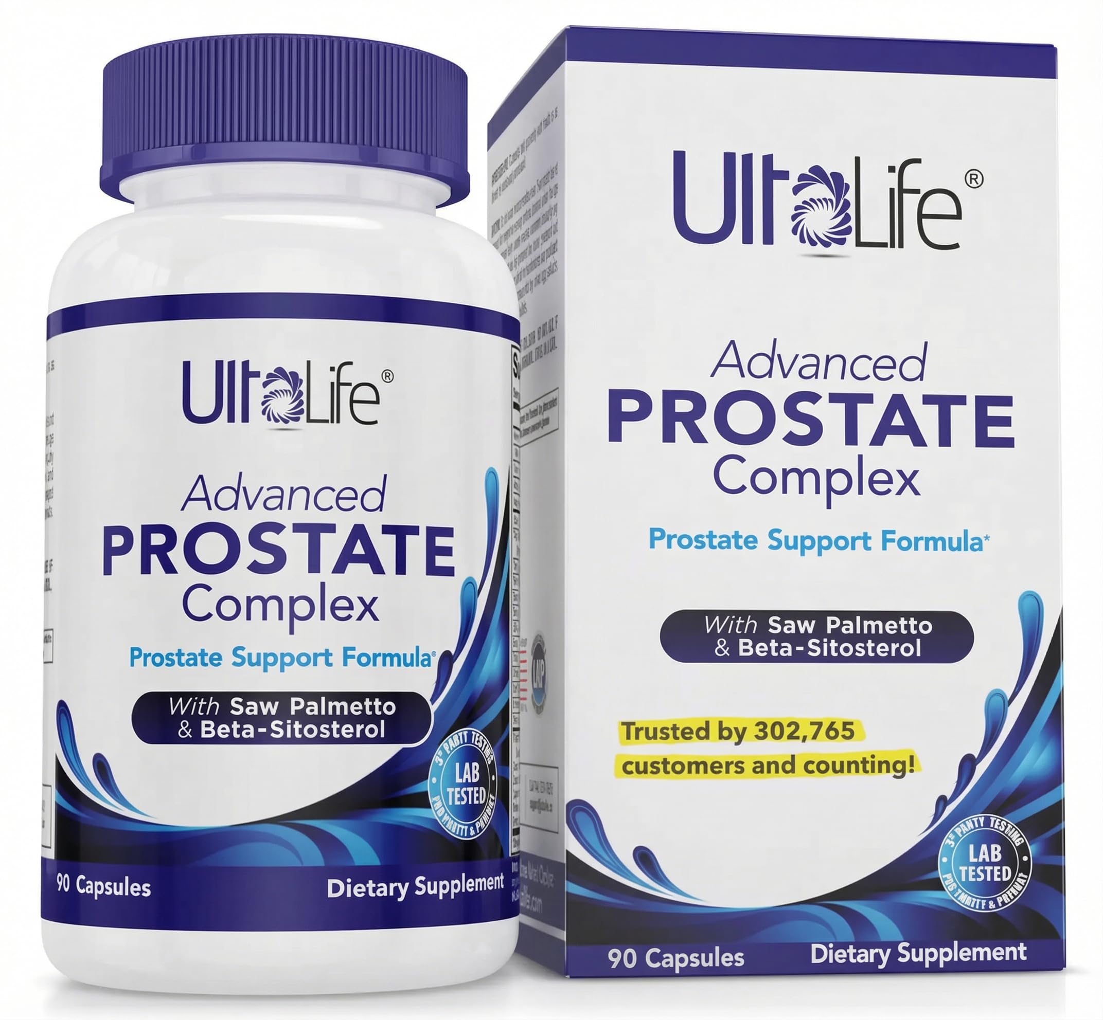 ULTALIFE Advanced Saw Palmetto Prostate bottle promotes daily urinary comfort.