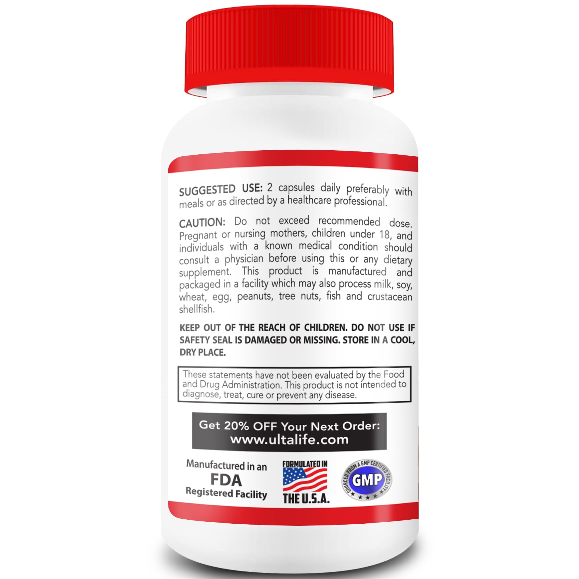 ULTALIFE Uric GO capsules in hand illustrating convenient daily dosage.