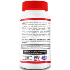 ULTALIFE Uric GO capsules in hand illustrating convenient daily dosage.