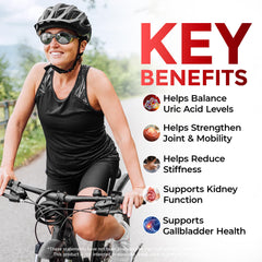 ULTALIFE Uric GO label details highlight Chanca Piedra and Tart Cherry for natural support.