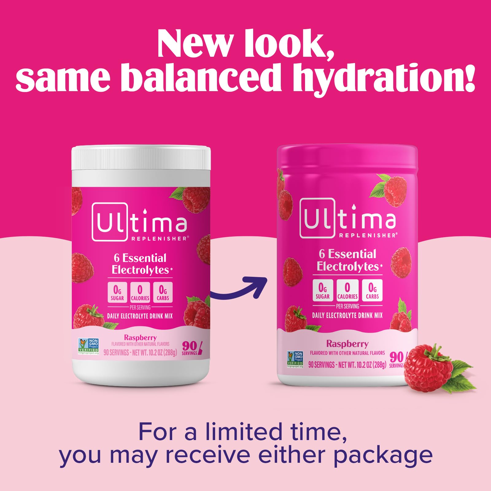 Close-up of plant-based ingredients label on Ultima Replenisher