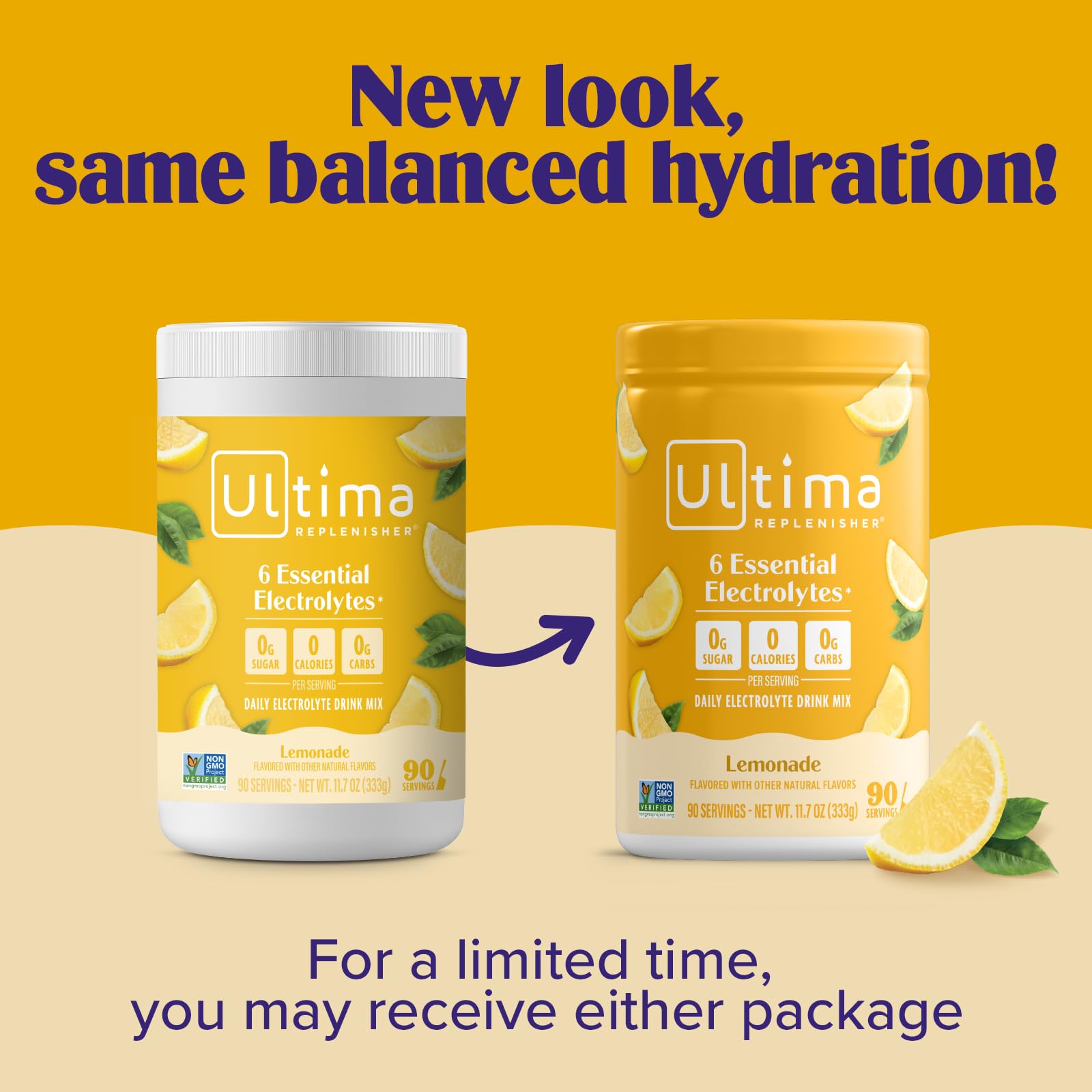 Ultima Replenisher scoop and canister showing easy daily dosing