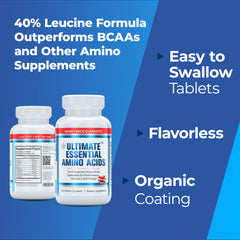 Ultimate EAA dairy-free tablets suitable for allergen-friendly nutrition during training