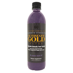 Ultimate Gold Detox Drink 20oz bottle front view for quick refreshment