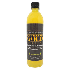 Ultimate Gold Detox Drink 20oz pineapple bottle for a refreshing detox moment.