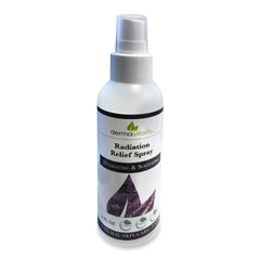 Applying UltimateVitality spray to skin to ease irritation