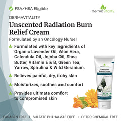 UltimateVitality radiation relief cream on skin demonstrating cooling, soothing application