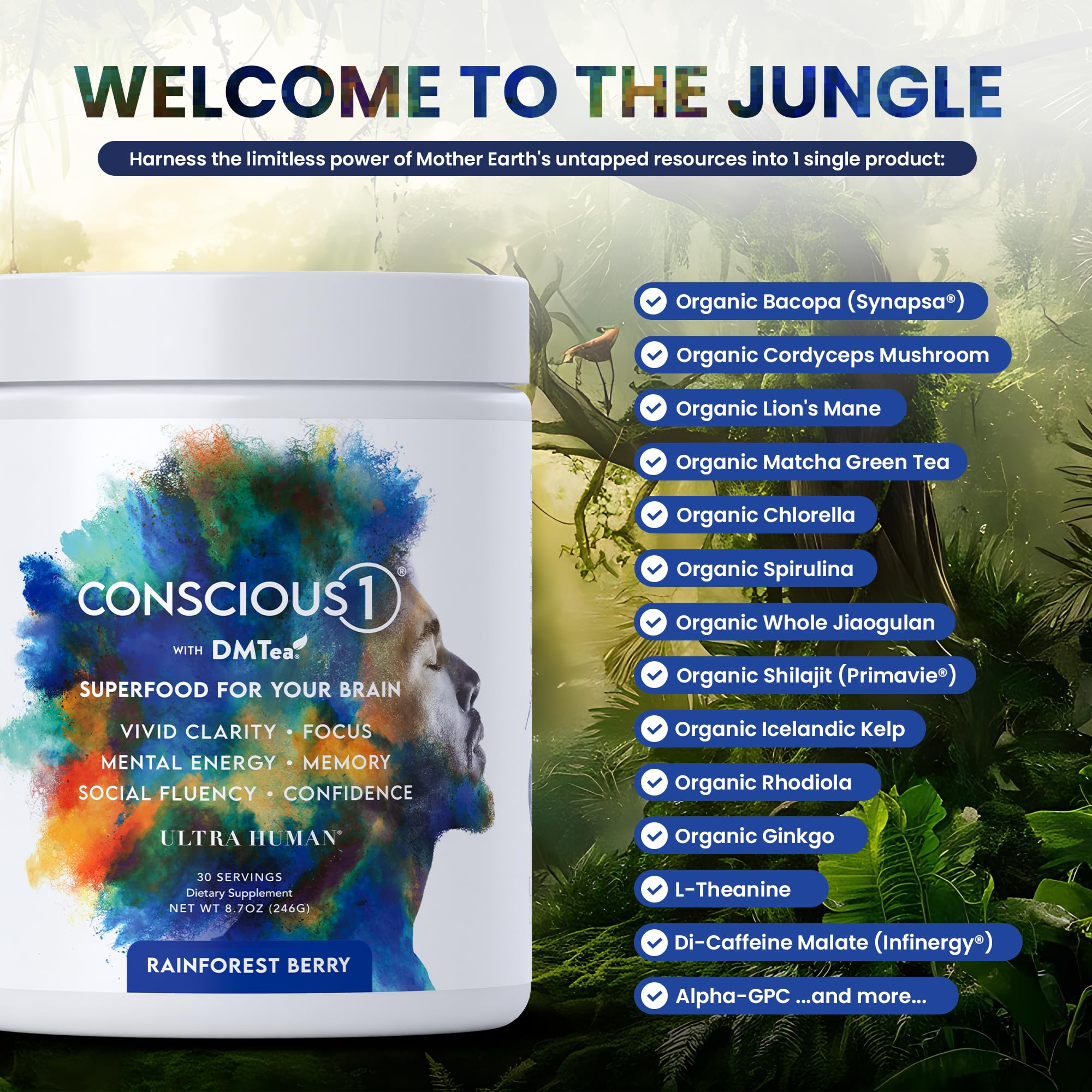 Ultra Human Conscious1 scoop ready to mix for easier daily use