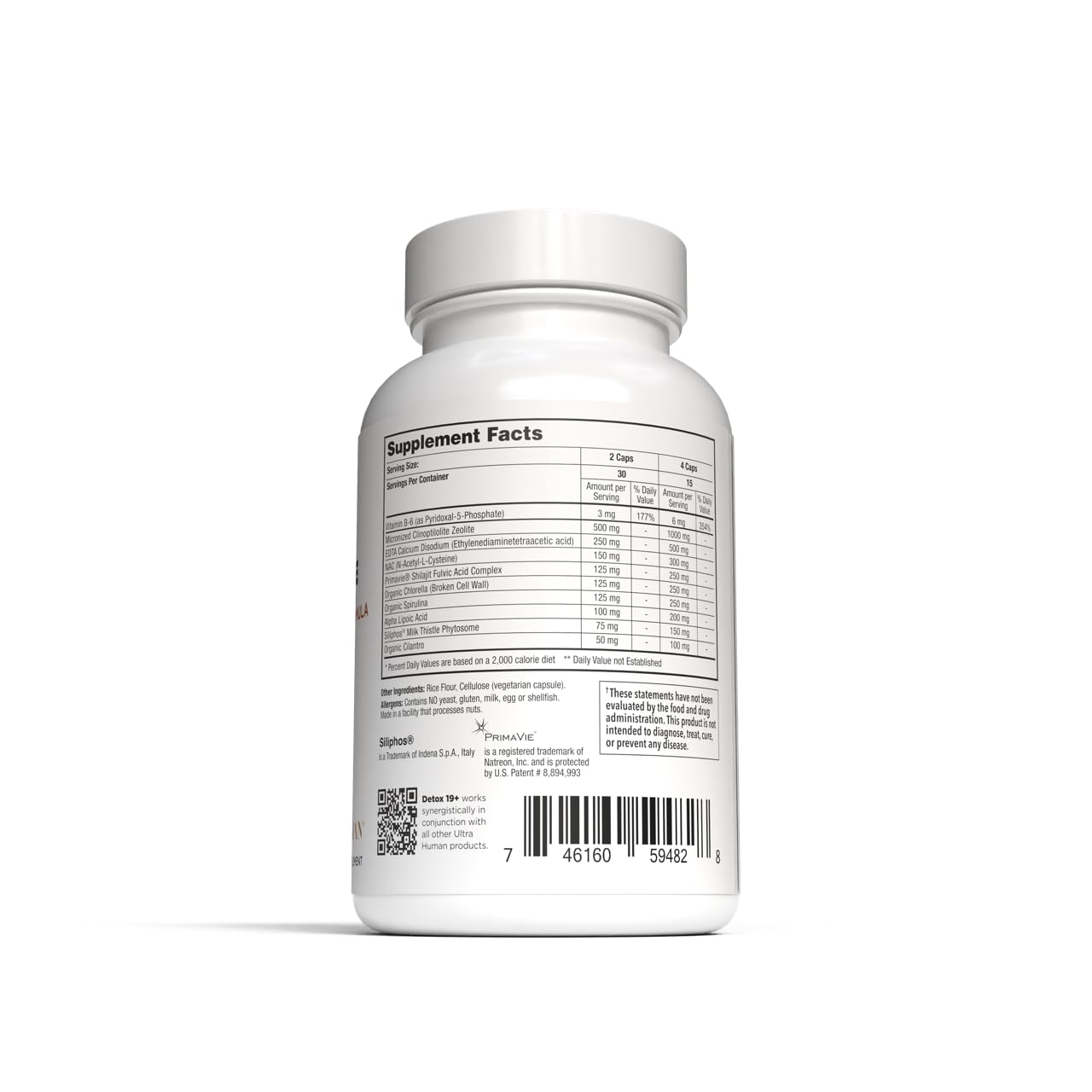 Ultra Human ready-to-use detox blend on counter.