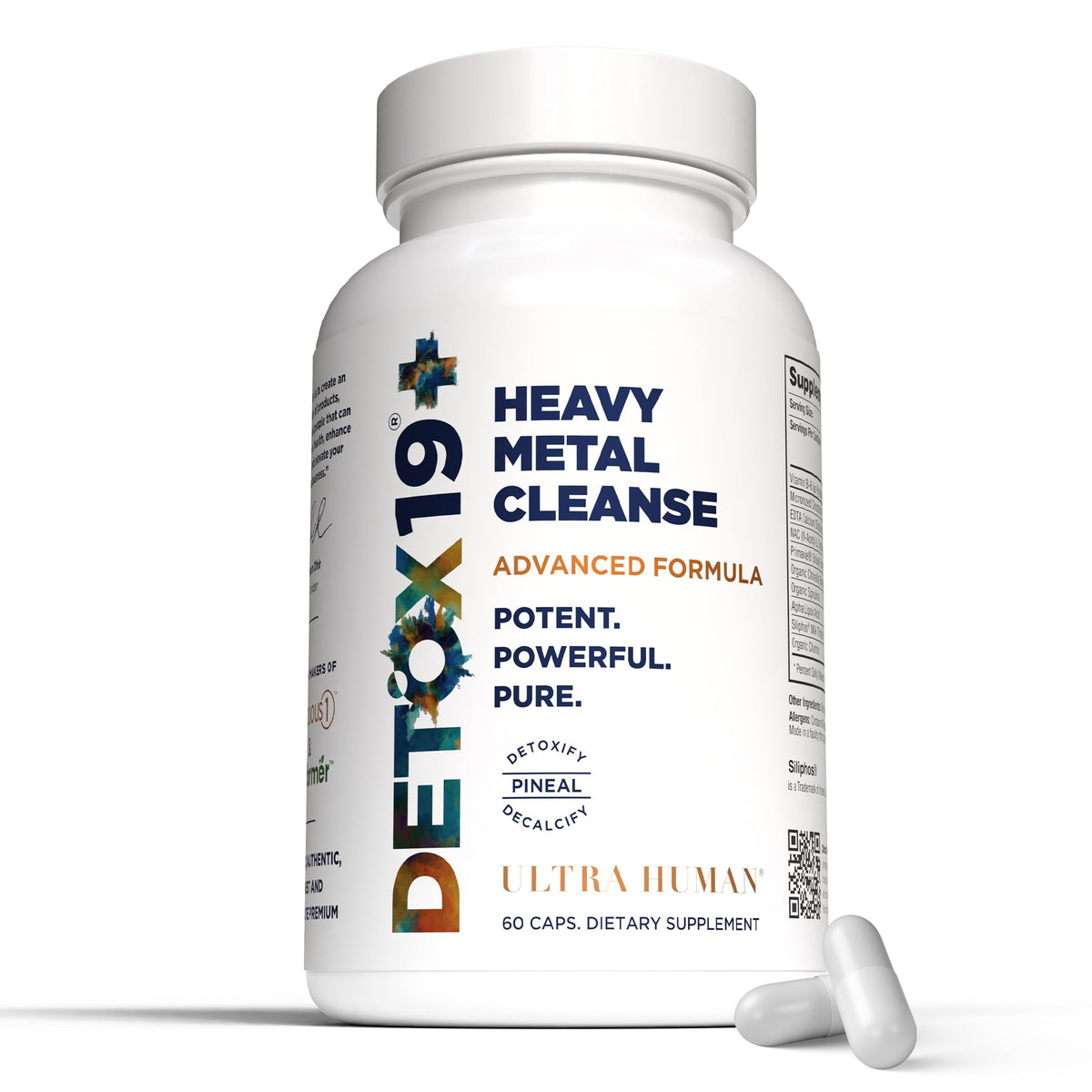 Ultra Human Zeolite bottle supports daily detox.