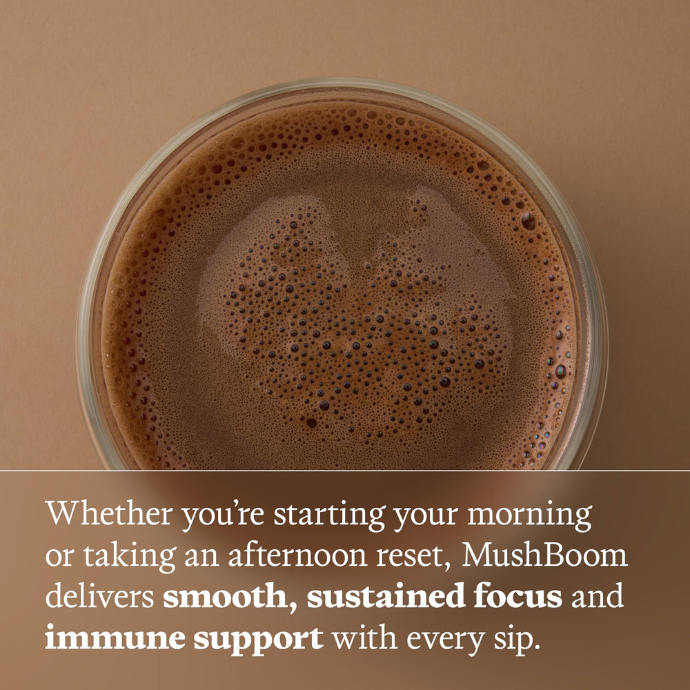 Ultra Life Sport MushBoom chai spice aroma in a warm cup