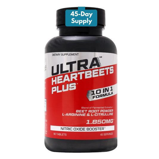 Ultra Research HeartBeets Plus bottle front for daily vitality support