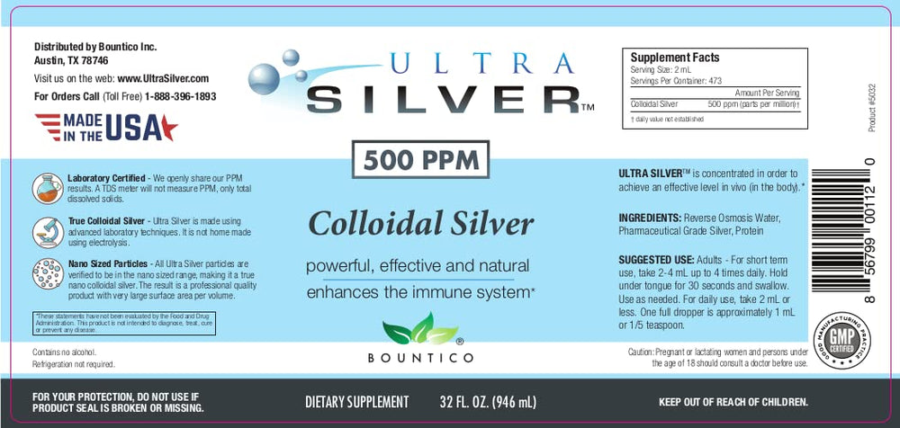Ultra Silver nano suspension shows the true colloidal color.