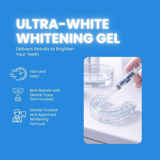 Five large Ultra White syringes pack for 140 applications.