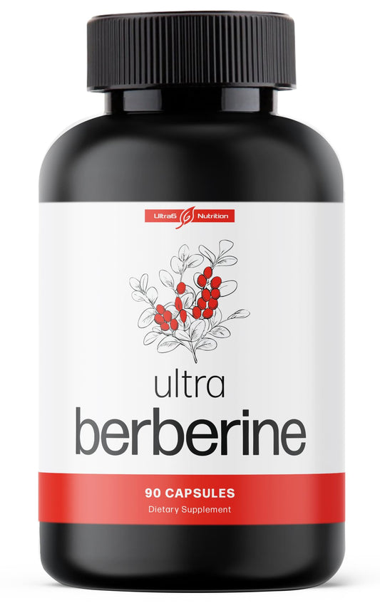 Ultra6 Nutrition Ultra Berberine bottle front for steady energy support