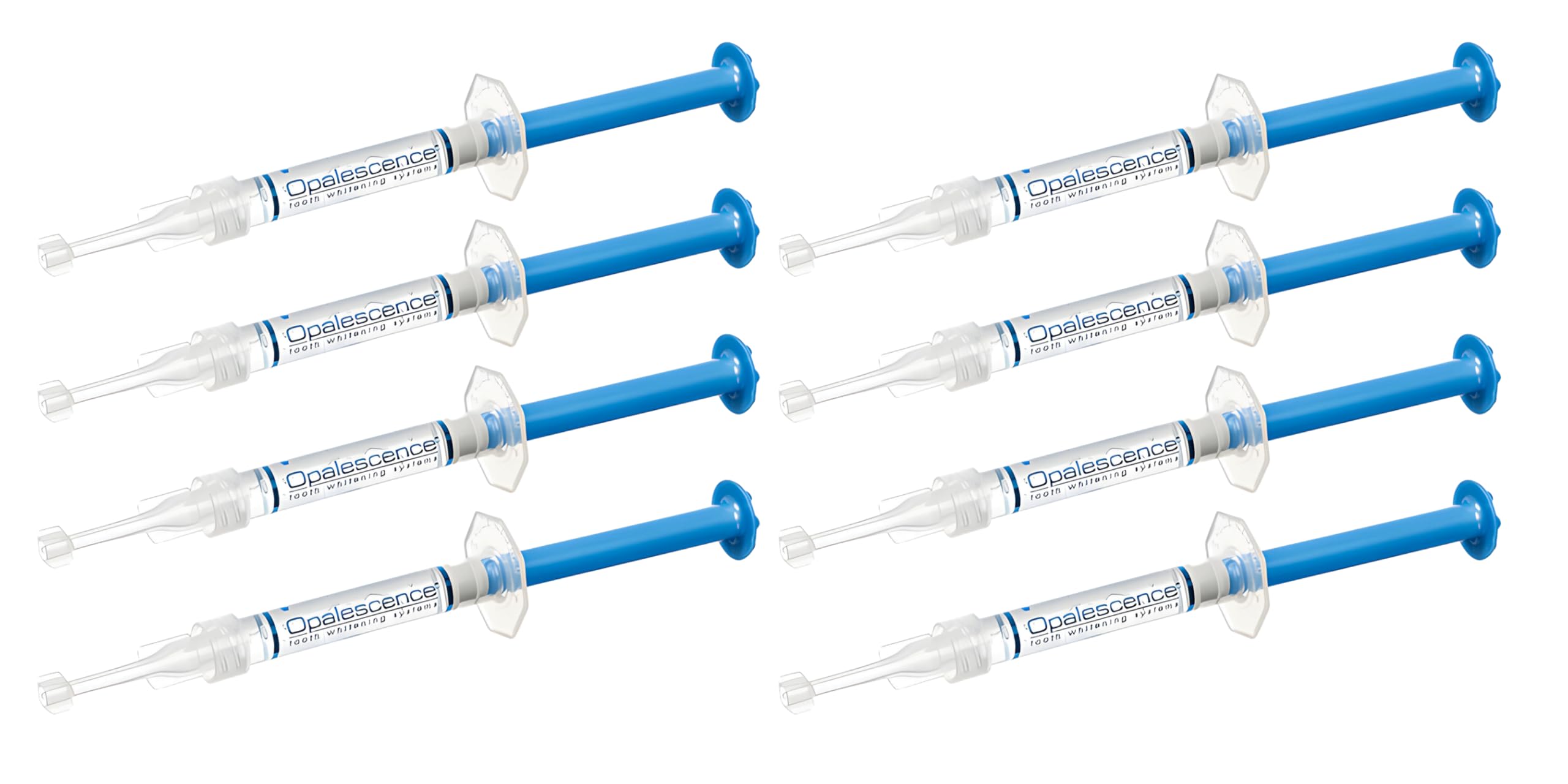 ULTRADENT Opalescence PF 20% syringes for take‑home whitening gel delivery.