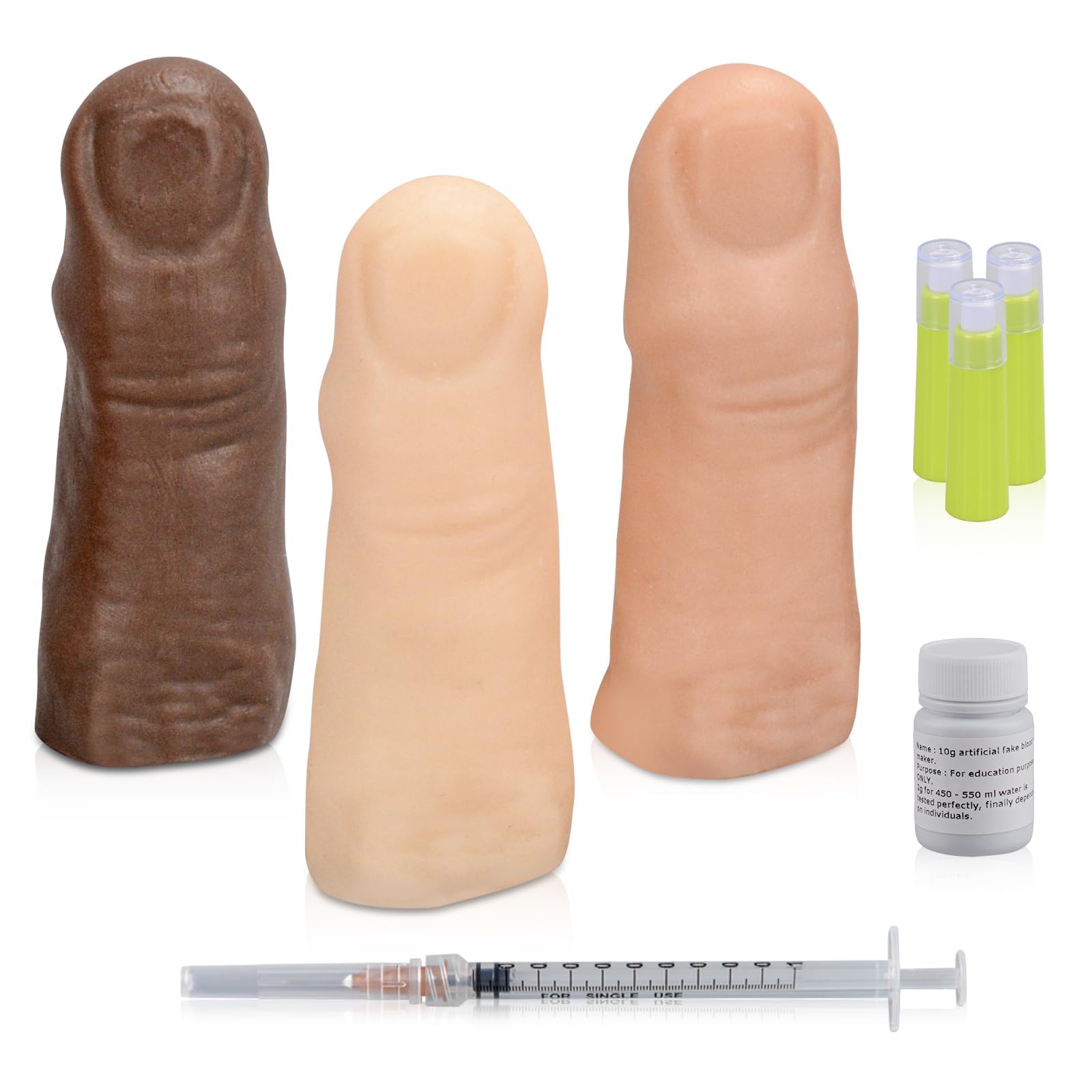 Ultrassist finger-prick trainer silicone provides realistic tactile feedback.