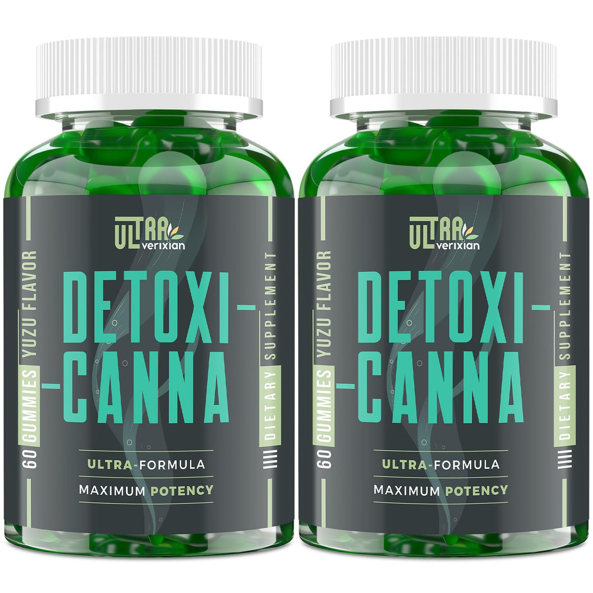 Ultraverixian Detox Cleanse Gummies bottle pour for easy daily detox support