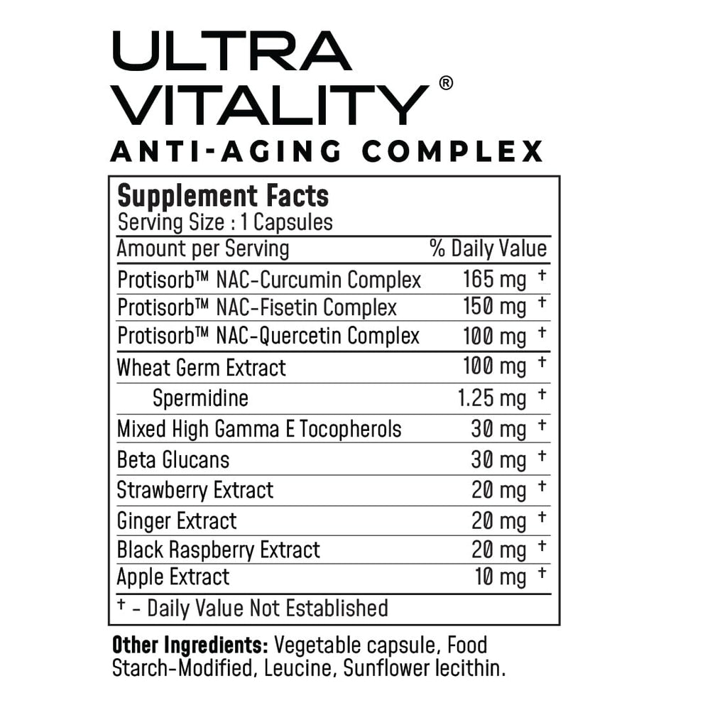 UltraVitality capsules close-up highlighting natural ingredients for cellular wellness.
