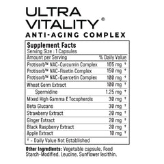 UltraVitality capsules close-up highlighting natural ingredients for cellular wellness.