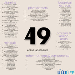 ULULIFE Ultimate Regrow bottle on glass surface for a premium routine