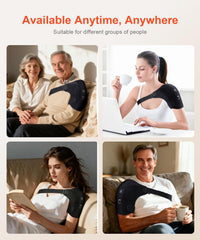 UMEBEAM low-profile shoulder wrap designed for discreet warmth