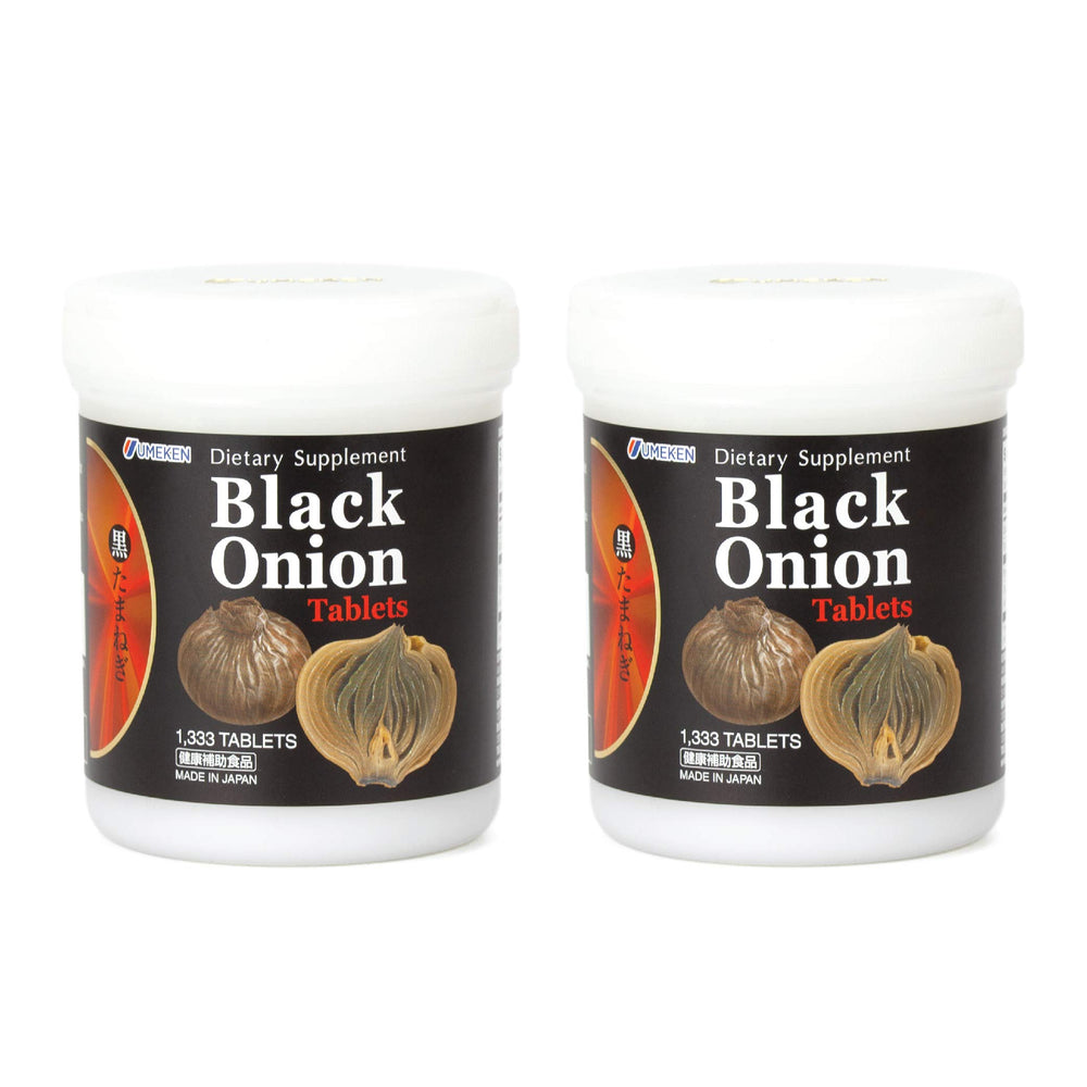 Umeken Black Onion bottle displaying antioxidant-rich fermented concentrate for daily wellness.