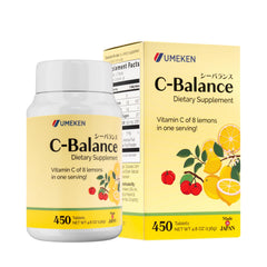 Umeken C-Balance chewables bottle front shows citrus flavor for everyday wellness