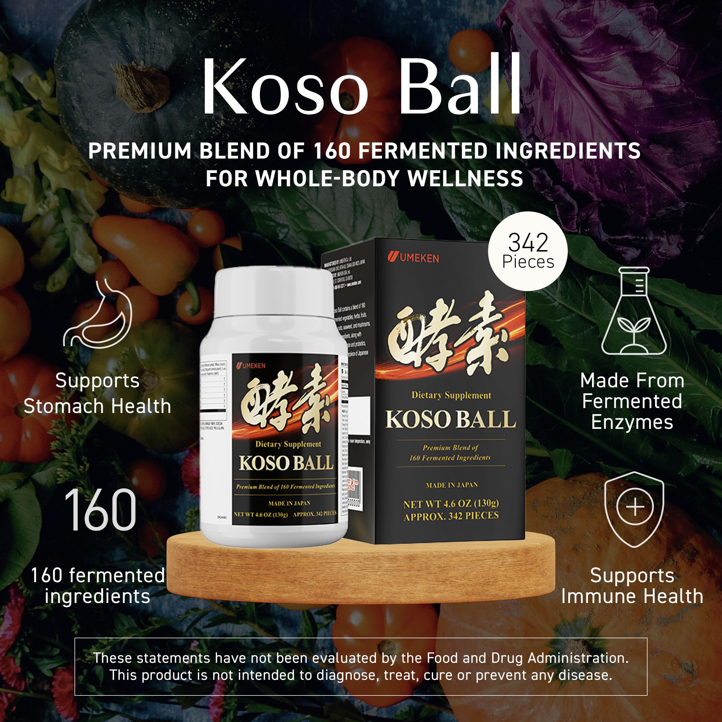 Umeken Koso Ball 3-step fermentation enhances nutrient availability