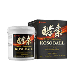 Umeken Koso Ball ingredients: a 160-component blend for balanced daily nutrition.