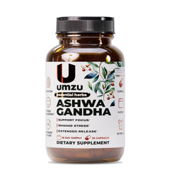 UMZU Ashwagandha Prolanza bottle for daily calm and balanced mood.