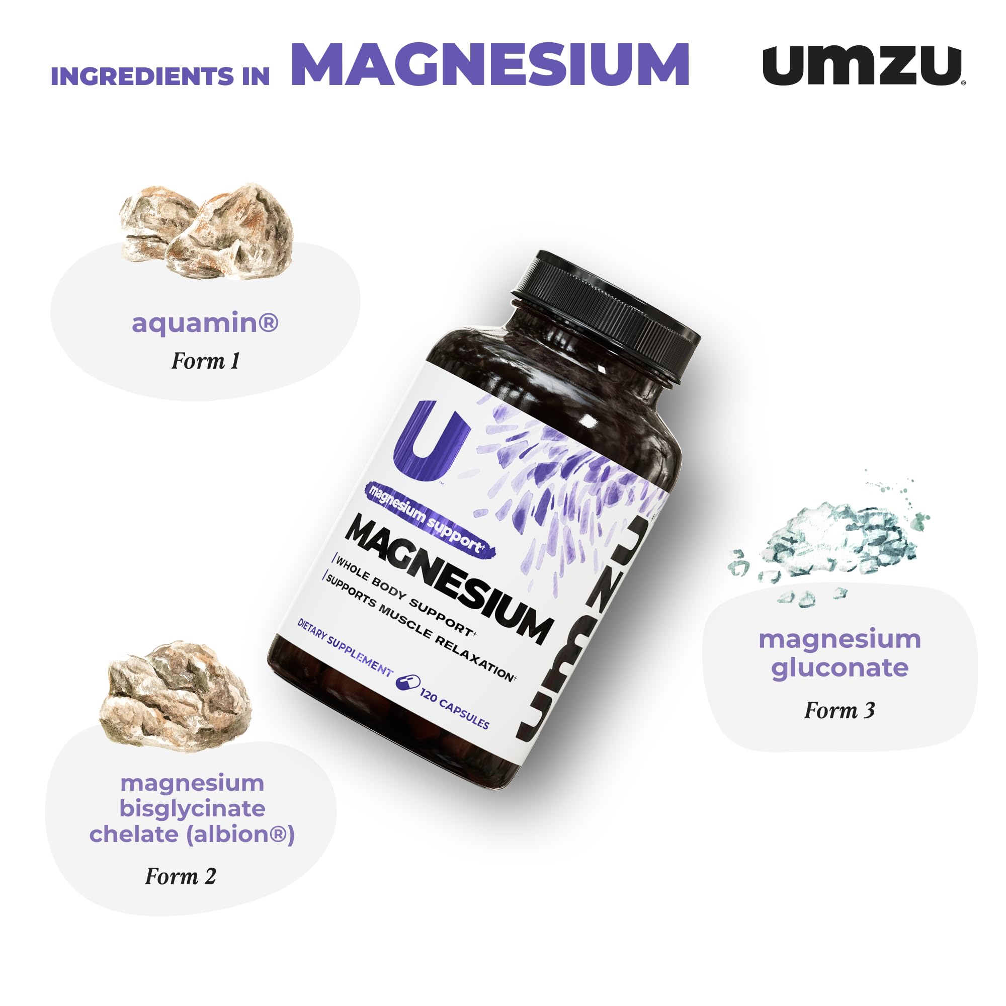 UMZU Daily Magnesium capsules close-up for easy daily intake