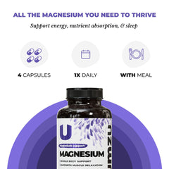 UMZU Daily Magnesium label detail highlighting purity and additives-free formula