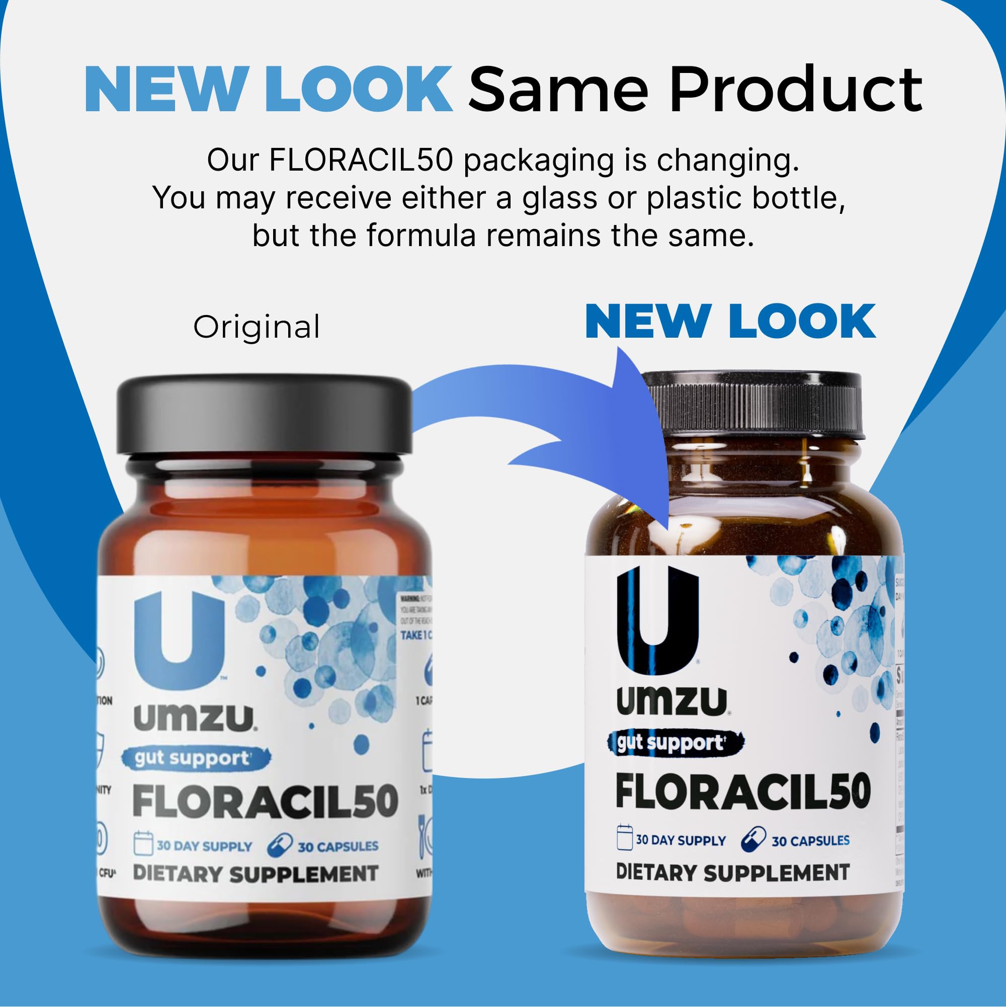 UMZU Floracil50 CFU badge conveys strong probiotic potency