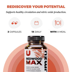 UMZU Redwood Max pine bark icon representing natural ingredients.