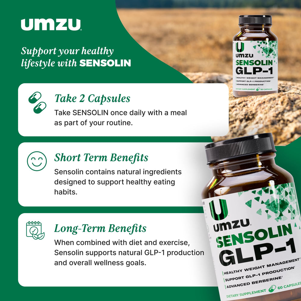 UMZU Sensolin chromium ingredient close-up suggesting metabolic regulation support.