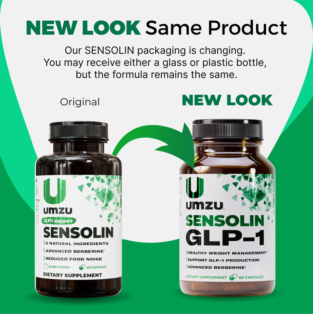 UMZU Sensolin dihydroberberine ingredient close-up highlighting metabolic support potential.