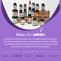 UMZU Sleep cGMP facility stamp indicates quality manufacturing standards