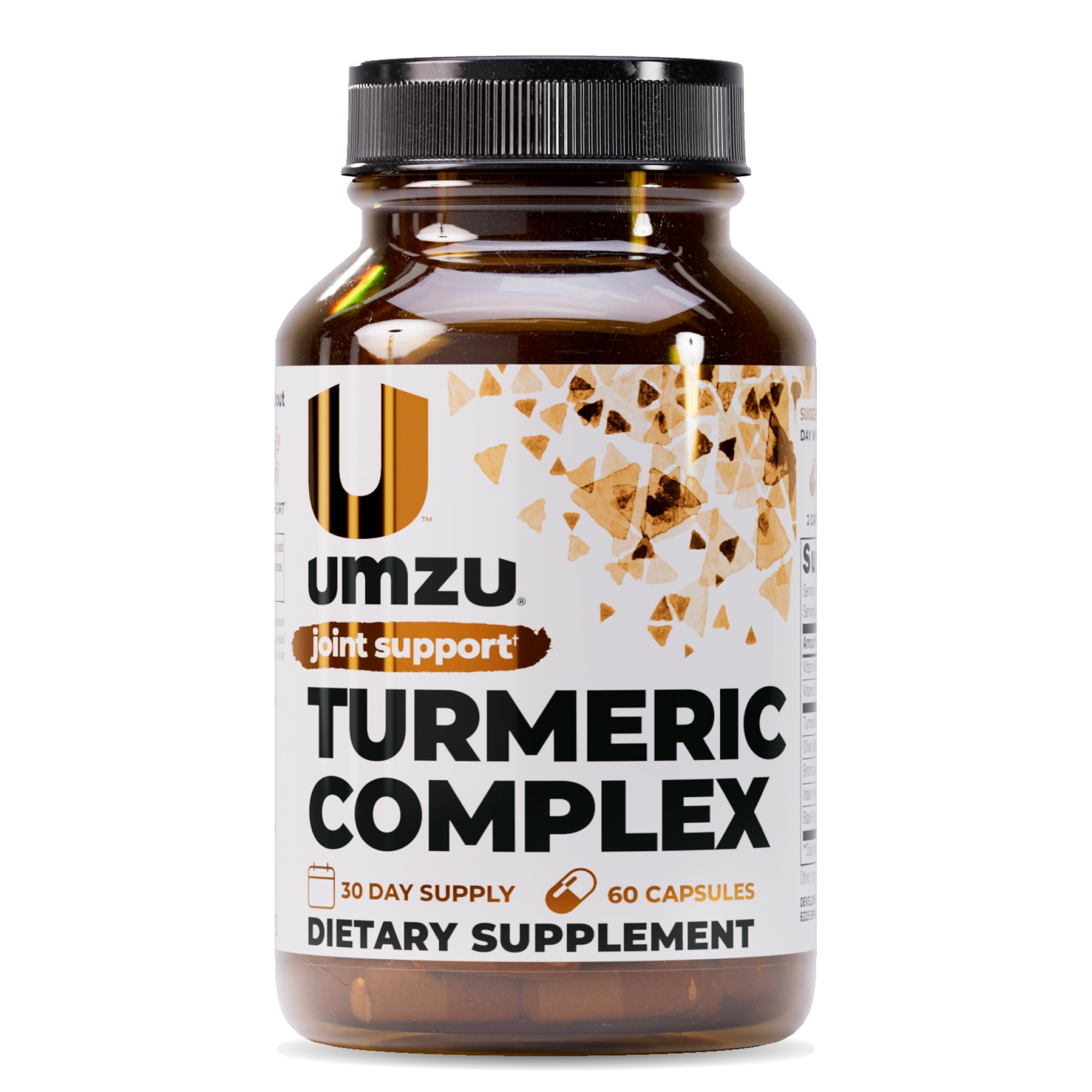UMZU Turmeric Curcumin bottle ready for daily joint comfort routine.