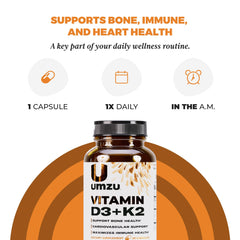 UMZU Vitamin D3 K2 bone density graphic