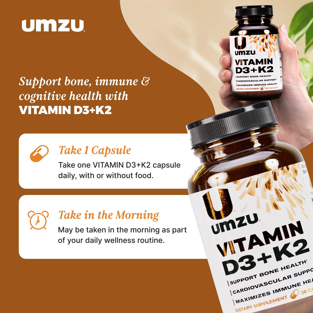 UMZU Vitamin D3 K2 immune support illustration