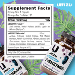 UMZU zuEnzymes pour image showing easy one-capsule daily use