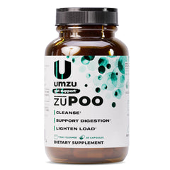 UMZU zuPOO gut cleanse bottle with capsules for nightly routine
