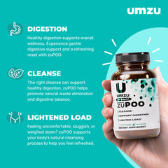 Close-up of zuPOO capsules highlighting plant-based ingredients